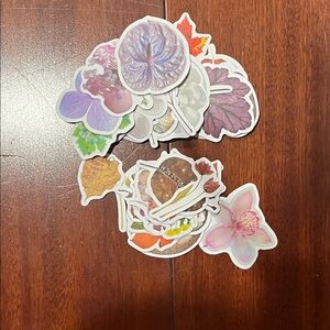 Colorful Nature-Themed flower specimen Stickers new